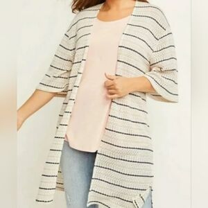 Lane Bryant 18/20 Stripe Kimono Office Causal Cardigan NWT
